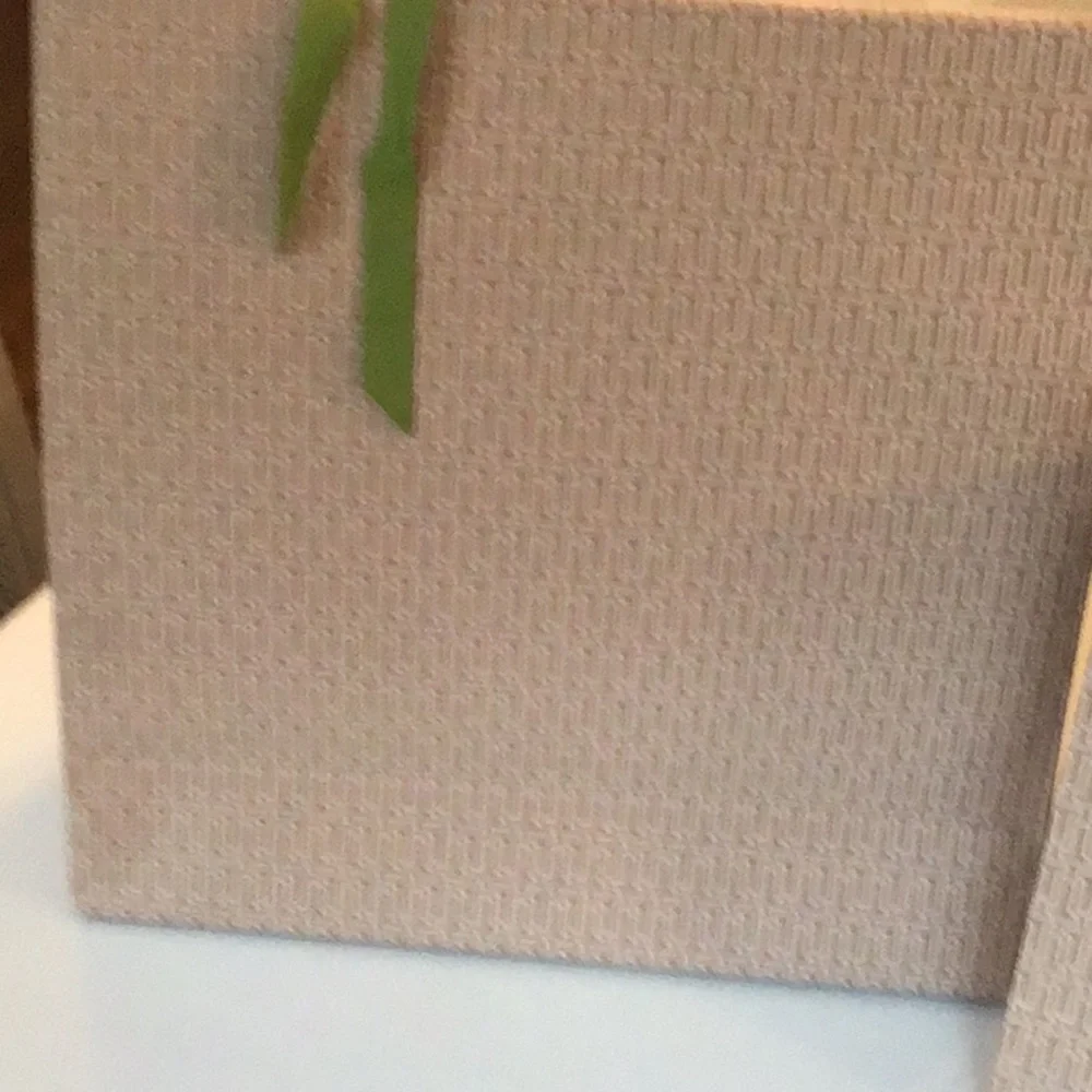 Tory Burch Geometric Print Bags with Green ribbon bundle of 2 2 - Picture 5 of 8
